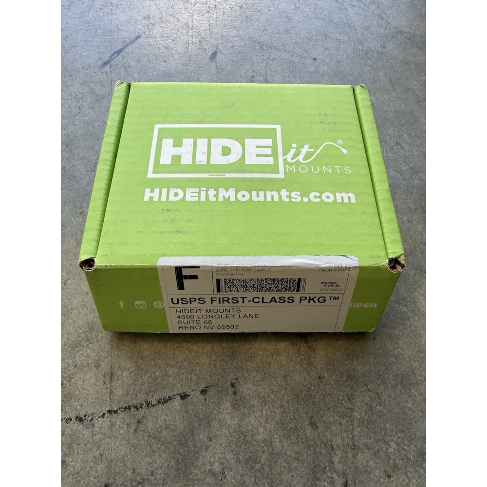HIDEit Mounts Uni-S Black Universal Small Device Mount Cable Box Wall Mount NEW